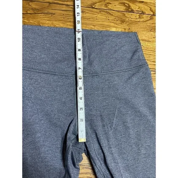 𝅺lululemon Wunder Under High Rise Crop 21” Heather Gray Leggings Size 12 - Picture 5 of 9